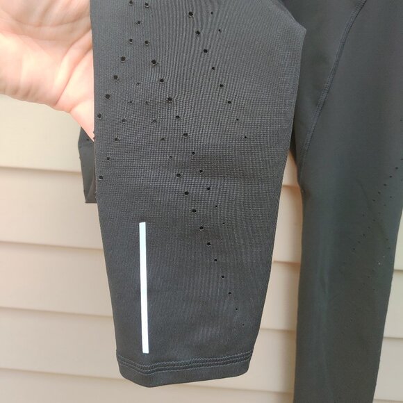 Champion C9 Black Performance Leggings Perforated Pocket Reflective Stripe - Picture 8 of 13